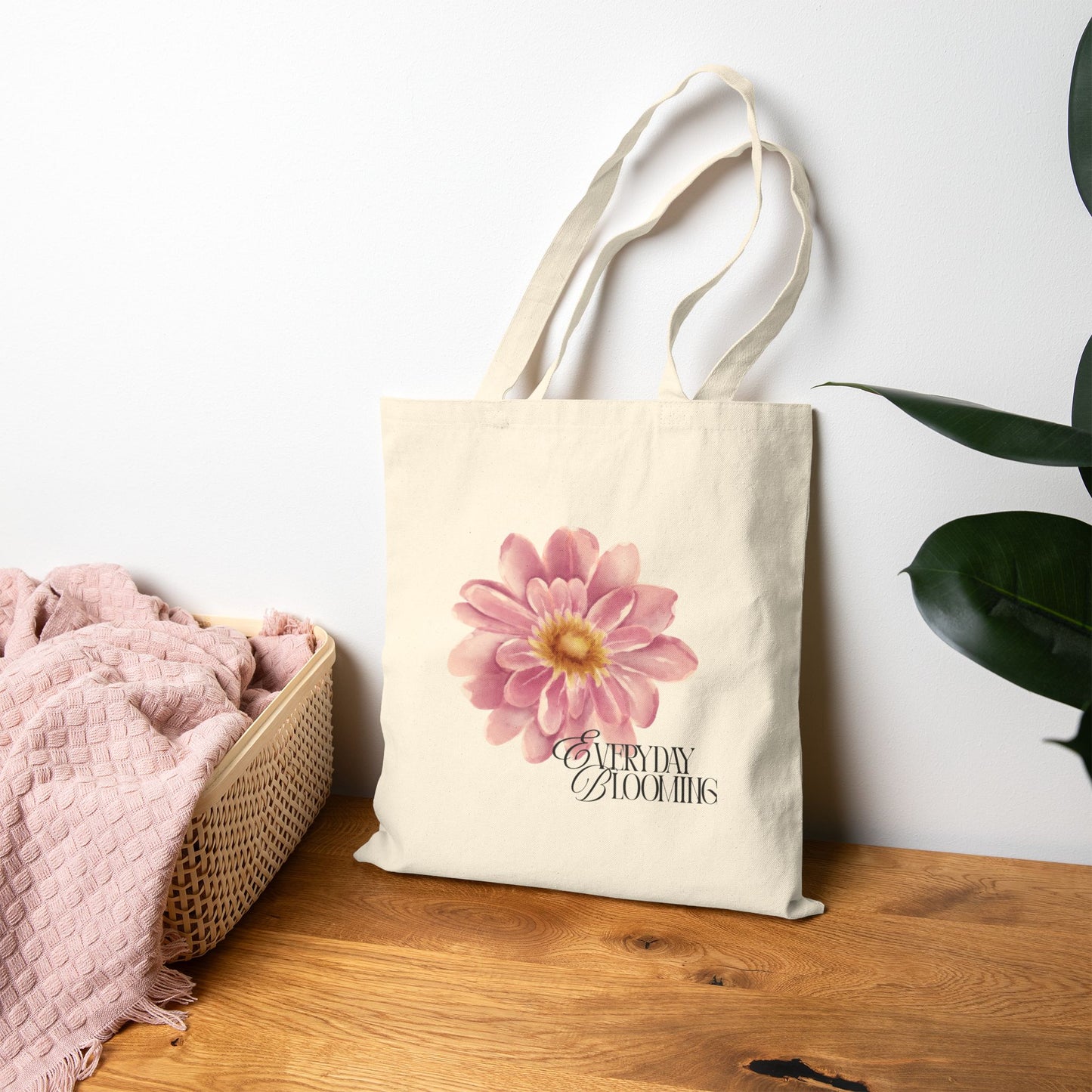 Everyday Blooming Floral Canvas Tote Bag - Daimon