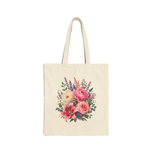 Flower Cotton Tote Bag - Daimon
