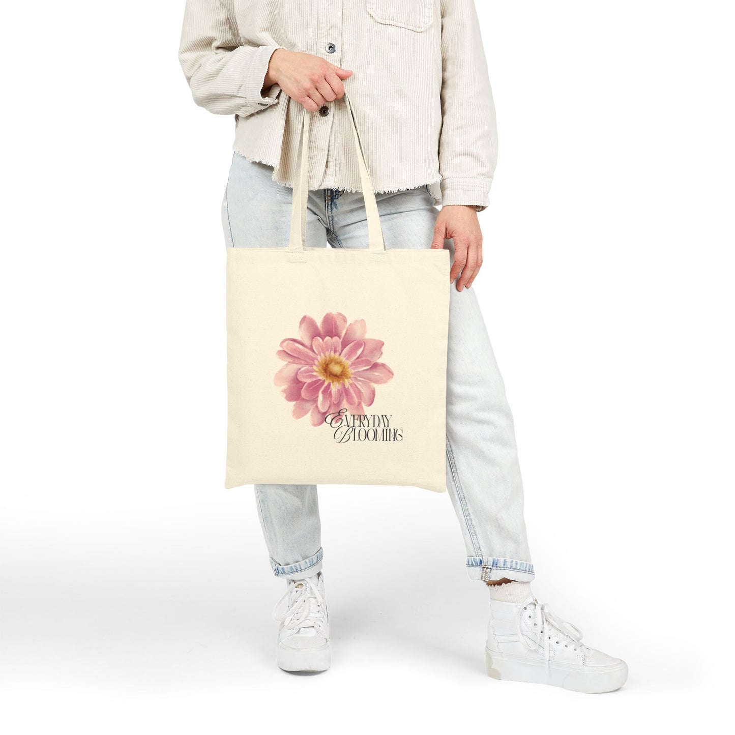 Everyday Blooming Floral Canvas Tote Bag - Daimon