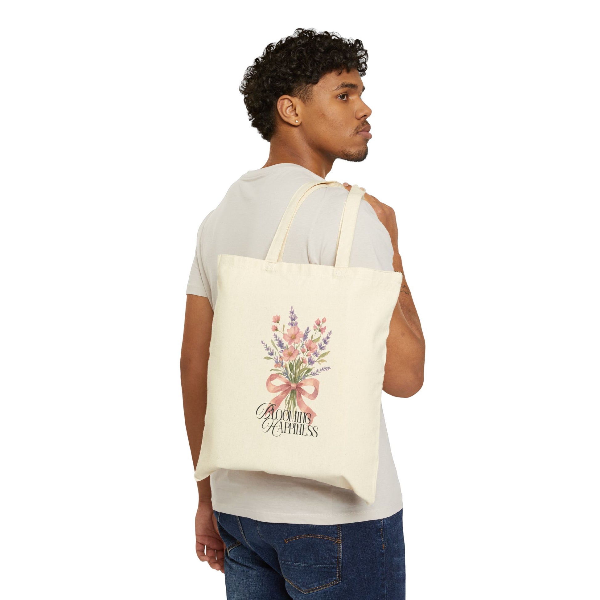Blooming Happiness Floral Tote Bag Gift - Daimon