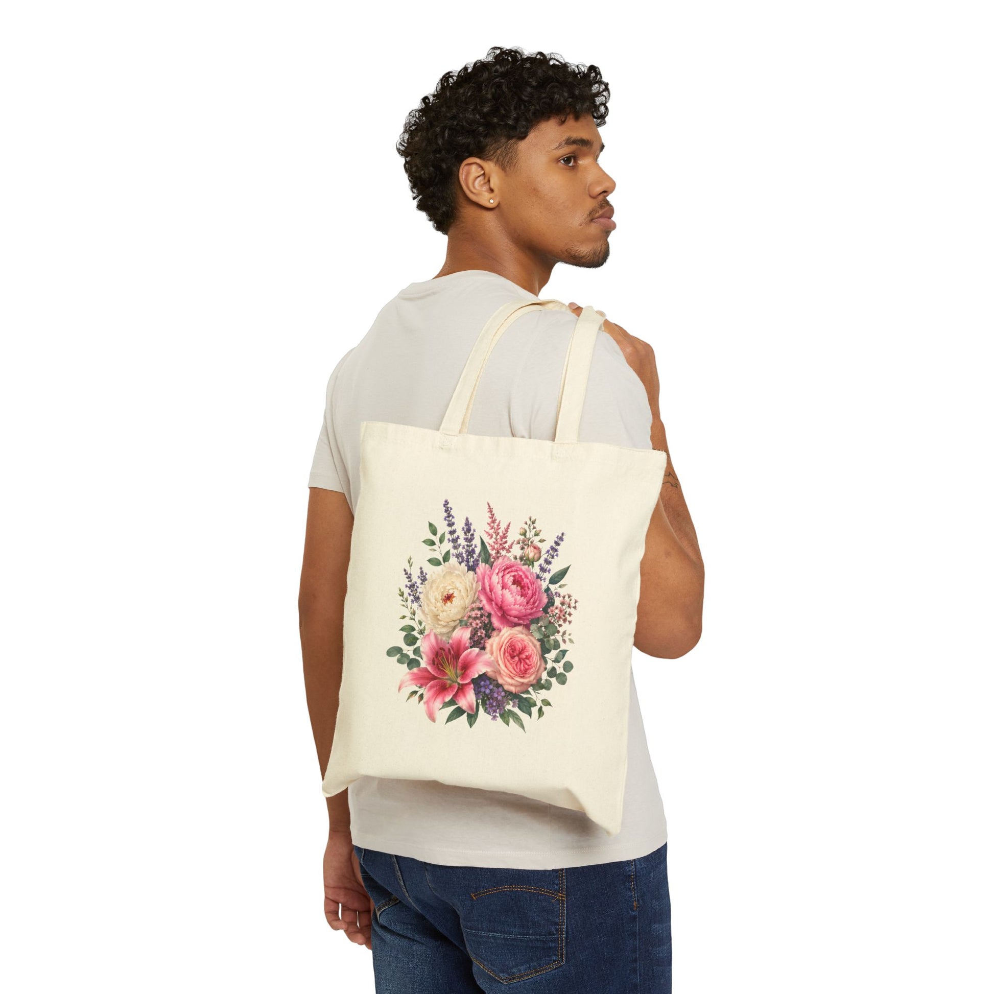 Flower Cotton Tote Bag - Daimon